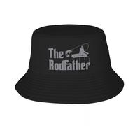 EIILBEIS Unisex Sun hat Custom Unisex The Rodfather Fishing Bucket Hat Beach Sun Fisherman Fish Gift Summer Camping Hat Gift