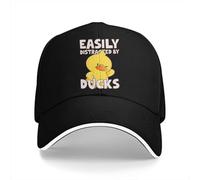 EIILHUED Washed Men's Baseball Cap Duck Duck Cruise Easily Distracted Trucker Snapback Caps Dad Hat Rubber Duck