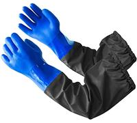 Eiito Pond Long Rubber Gloves - Waterproof Elbow Length, 25-inch Drain Cleaning, Extra Long Sleeve Full Arm for Men