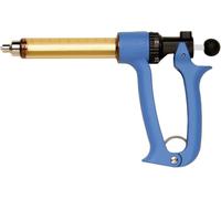 Eikioly 50ML Semi Automatic Livestock Syringe, with Extra 3 Colored Piston Rod Knobs, Adjustable Continuous Repeating Luer Lock Syringe for Cattle Cow Goat Sheep Pig