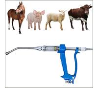 Eikioly Metal Feeding Gun Veterinary Drench Gun Husbandry Autonomous Feeding Tool with Bottle Farm Tools Continuous Dosing Device Veterinary Sheep Drench Gun for Feeding Cattle, Horse Pigs