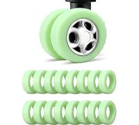 Eikovia 16PCS Carry On Suitcase Whee-l Protectors, Travel Luggage Wheel Covers, Silicone Luggage Wheel Accessories for 2,36×0,47" Spinner Whee-l (Fluorescent Green)