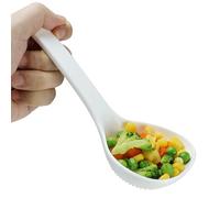 EIKS 2 Pack Plastic Soup Ladle Serving Spoon for Serving Cooking Mixing Stews Noodles Rice Soup - 7.5 inch Long