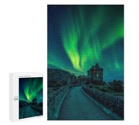 Eilean Donan Castle Aurora, 1000 PCS Adult Tabletop Puzzle, Winter Gift - to Assemble, Frame And Display
