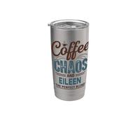 Eileen Personalized Cute Coffee Girls Eileen Name Stainless Steel Insulated Tumbler