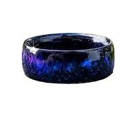 EILEIAC Personalized Simple Wide Thick Acrylic Handmade Resin Ring for Women Men,Hypoallergenic Trendy Seven Colored Sky Star Statement Ring Party Jewelry, Acrylic, acrylic