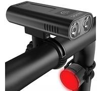 EILIOC 6400mAh Bike Lights Front and Back,USB C Rechargeable Bicycle light Super Bright 2400 Lumen Cycle lights Waterproof Led Bike Headlight and Taillight Set for Road/MTB