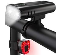 Eilioc Bike Light Set,USB Rechargeable Bicycle Light 6400mAh Bike Lights Front and Back Super Bright 1200 Lumen Bike Headlight Easy to Mount Cycling Accessories for Road and MTB