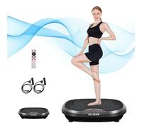EILISON FitMax 3D XL Vibration Plate Exercise Machine - Whole Body Workout Vibration Platform w/Loop Bands - Lymphatic Drainage Machine for Weight Loss, Shaping, Wellness, Recovery