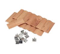 EILJSF 10 Sets 10-180 * 30MM Cherry Wood Wicks Large Wood Wicks For Candle Making Craft Diy With Metal Wicks Holder Smokeless Soy Candles Wicks