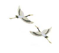 EILJSF 14-22CM 2pcs/set Blue/Bird Iron On Embroidered Applique Patches Chinese Sew On Badges And Patches Sew On Patches For Clothing Ladies Adult