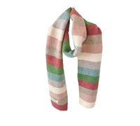 EILJSF 152 * 20CM Rainbow Stripes Boho Women Scarves Winter Soft Wool Scarf Soft Warm Scarf Wool Neck Scarves Ladies Winter Scarves