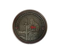 Eillwin Knight Templar Challenge Coin - Do Not Pray for an Easy Life Motivational Souvenir - Religious Honor Courage Christian Keepsake
