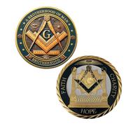 Eillwin Masonic Challenge Coin Set 2pc - Freemason Brotherhood Souvenir