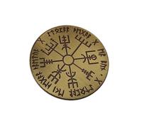 Eillwin Nordic Viking Vegvisir Coin Rune Navigation Compass