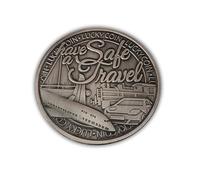 Eillwin Safe Travel Lucky Commemorative Coin Souvenir Talisman Keepsake | Guardian Four Leaf Clover Pocket Hug Good Luck Token, a Lovely Keepsake for Journeys and Travelling