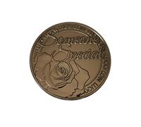 Eillwin Someone Special Lucky Medallion Coin - Double-Sided Rose & Shamrock Pocket Token - Meaningful Keepsake for Best Friend, Family or Partner