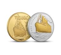 Eillwin Titanic Commemorative Coins Set 2 Pcs - Collector History Souvenir