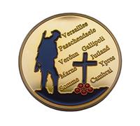 Eillwin World War 1 Somme Verdun Memorial Army Commemorative Collectable Coin