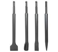 Eilumduo 4 Pack Durable SDS-Plus Chisel Set, Masonry Concrete Drill Bit, Includes Point Flat and U Groove Chisels for Masonry Concrete Brick Stone/Home Improvement