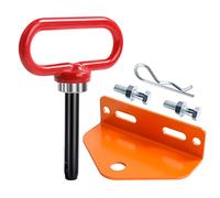 EilxMag Universal Heavy Duty Zero Turn Mower Trailer Hitch and Strong Heavy Duty Neodymium Magnetic Trailer Hitch Pin with 2 Bolts -1/2'' R-Clip (Combo Pack,Red＋Orange)