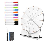 EILYGK 12 Inch Prize Wheel, Portable 12 Slots Spin The Wheel Spinning Wheel Roulette Wheel Game Set, Wheel of Fortune Spinning Wheel for Trade Shows,Home Game,Christmas Games-White