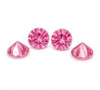 EIMASS Zircon Crystals - Point Back Faceted Stones for Jewellery Making & Embellishments (50, Hot Pink Rose, 3mm)