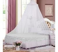 Eimilaly Bed Canopy Mosquito Net, Bed Canopy for Girls Room Decor - Insect Protection Hanging Canopy for Adults, Babies, Outdoor Camping, White/No Opening