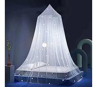 Eimilaly Stars Bed Canopy Glow in The Dark, Bed Canopy for Girls Mosquito Net, Princess Canopy for Girls Bed Room Decor, White