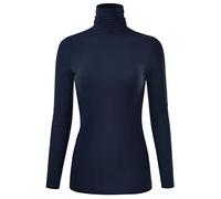 EIMIN Women's Classic Turtleneck Plus Size Versatile Casual Stylish Slim Fit Pullover Long Sleeve Blouse T-Shirts Top Sweater 3XL, Ett003_Navy
