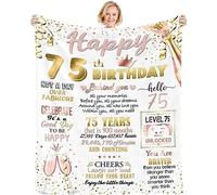 EIMOPE 75th Birthday Blanket for Women for 75 Year Old Mom, 1948 Decorations