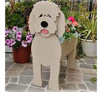 EIMOPE Cute Dog Flower Planter Pot, PVC Animal Shaped Plant Stand Planter, Detachable Gardening Containers for Indoor and Outdoor Bonsai Plants