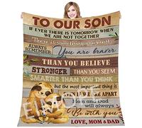 EIMOPE Flannel Blanket to My Son Gifts from Mum, Cozy Soft Plush Fleece Sloth Blanket, Air Mail Blanket Gifts for Son Birthday Christmas Wedding Day, 18th Birthday Gifts for Girls