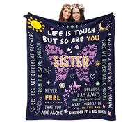 EIMOPE Sister Birthday Gifts from Sister Throw Blanket Personalized Friendship Gifts for Sister, Cozy Fleece Blankets to My Sister Blanket Warm Lightweight Blanket for Bedding Sofa