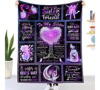 EIMOPE Sister Birthday Gifts - Personalized Friendship Blanket, Cozy Fleece Throw for Sister, Warm Lightweight Blanket for Bedding & Sofa