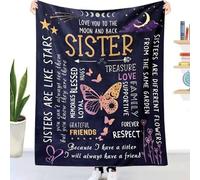EIMOPE Sister Birthday Gifts: Personalized Friendship Blanket, Cozy Fleece, Warm & Lightweight for Bedding & Sofa