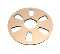 EIMSOAH 10.5 Inch Empty Takeup Reel, 6 Hole Aluminum Alloy, Universal Opening Machine Part, Classic Design for Sound Tape Players, Low Noise Experience (Gold)