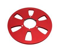 EIMSOAH 10.5 Inch Empty Takeup Reel, 6 Hole Aluminum Alloy, Universal Opening Machine Part, Classic Design for Sound Tape Players, Low Noise Experience (Red)