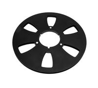 EIMSOAH 10.5 Inch Empty Takeup Reel, 6 Hole Aluminum Alloy, Universal Opening Machine Part, Classic Design for Sound Tape Players, Low Noise Experience (Black)