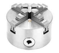 EIMSOAH 100mm Compact 4 Jaw Self Centering Lathe Chuck with Large Clamping Range for Plastic and Non-Ferrous Metals Processing K12-100