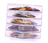 EIMSOAH 100Pcs Color Guitar Pick, 6 Thickness 0.58-1.5mm Plectrum | Electric Guitar Pick Plectrum with 6 Thickness, 0.58mm 0.71mm 0.81mm 0.96mm 1.2mm 1.5mm, for Acoustic, Classical, Bass, Banjo