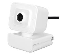 EIMSOAH 1080P White Webcam for Pc with Microphone, USB Computer Camera with 360 Degree Rotation and Privacy Cover, Built in Microphone, for Live Broadcast Online Class Meeting (White)