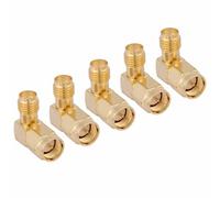 EIMSOAH 10Pcs SMA Adapter Wide Bandwidth Strong Compatibility 90 Degree Angle for Digital Communication Systems, RF SMA Adapter