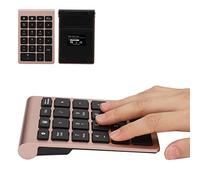 EIMSOAH 22 Keys Wireless Numeric Keypad, Portable 0.25MA 3V Wireless Mini Keyboard, with BT 5.0, for Laptop Desktop Computer PC (Rose Gold)