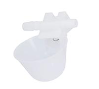 EIMSOAH 25 Easy to Install Chicken Water Cups, Automatically Refill Aquatic Farming Supplies, Durable PP Plastic Hanging Drinkers for Quail, Chickens and Other Birds - White