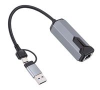 EIMSOAH 2500Mbps USB C to Ethernet Adapter Low Power Consumption and Stable Connection, Twisted Pair Crossed Detection for Home Office, USB Type C to RJ45 Gigabit Network Adapter