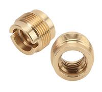 EIMSOAH 3/8 Inch Female to 5/8 Inch Male Microphone Screw Rustproof Adapter for Mic Stand, Durable Copper Material for Musicians, 5pcs
