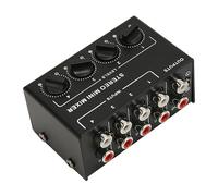 EIMSOAH 4 Channel Passive Mixer, Stereo Line Mixer with Independent Volume Controls for Tuning Instruments and Playback Devices