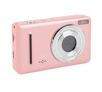 EIMSOAH 4K Digital Camera, 64MP 2.4inch Screen Camera, 18x Digital Zoom Portable Rechargeable Compact Travel Video Camera for Beginner (Roseate)