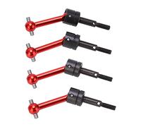 EIMSOAH 4Pcs Metal Universal Drive Shaft, tt02 Wheel Axle, Aluminum Alloy CVD 70mm Upgrades for TT02 1/10 RC Car Upgrade Parts (Red)